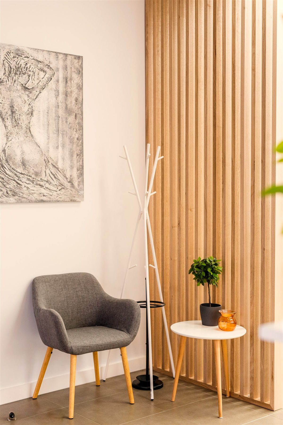 Quiet waiting corner at Fallachi Hair Berwick